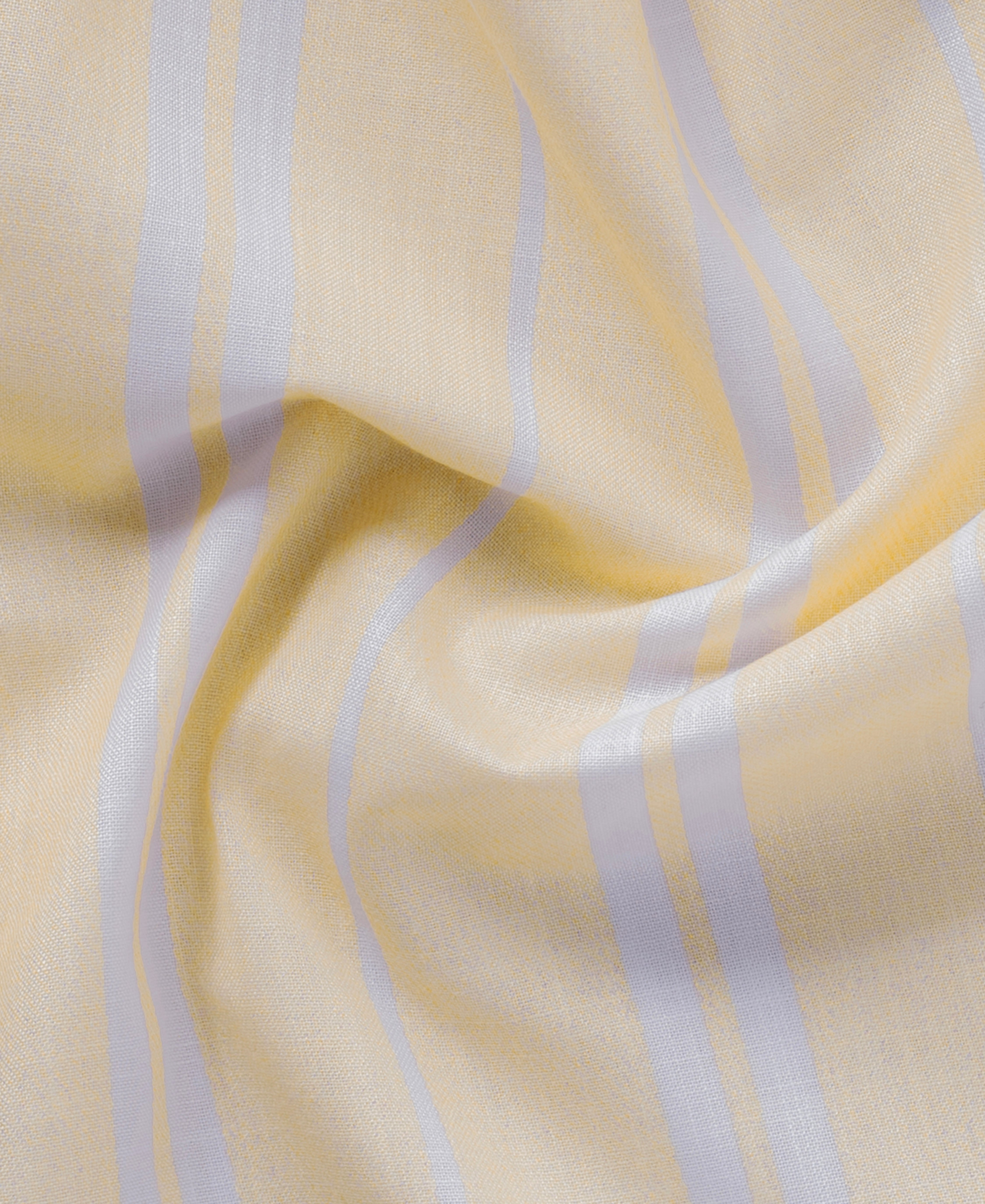 Full Sleeve Beige Striped Cotton Shirt