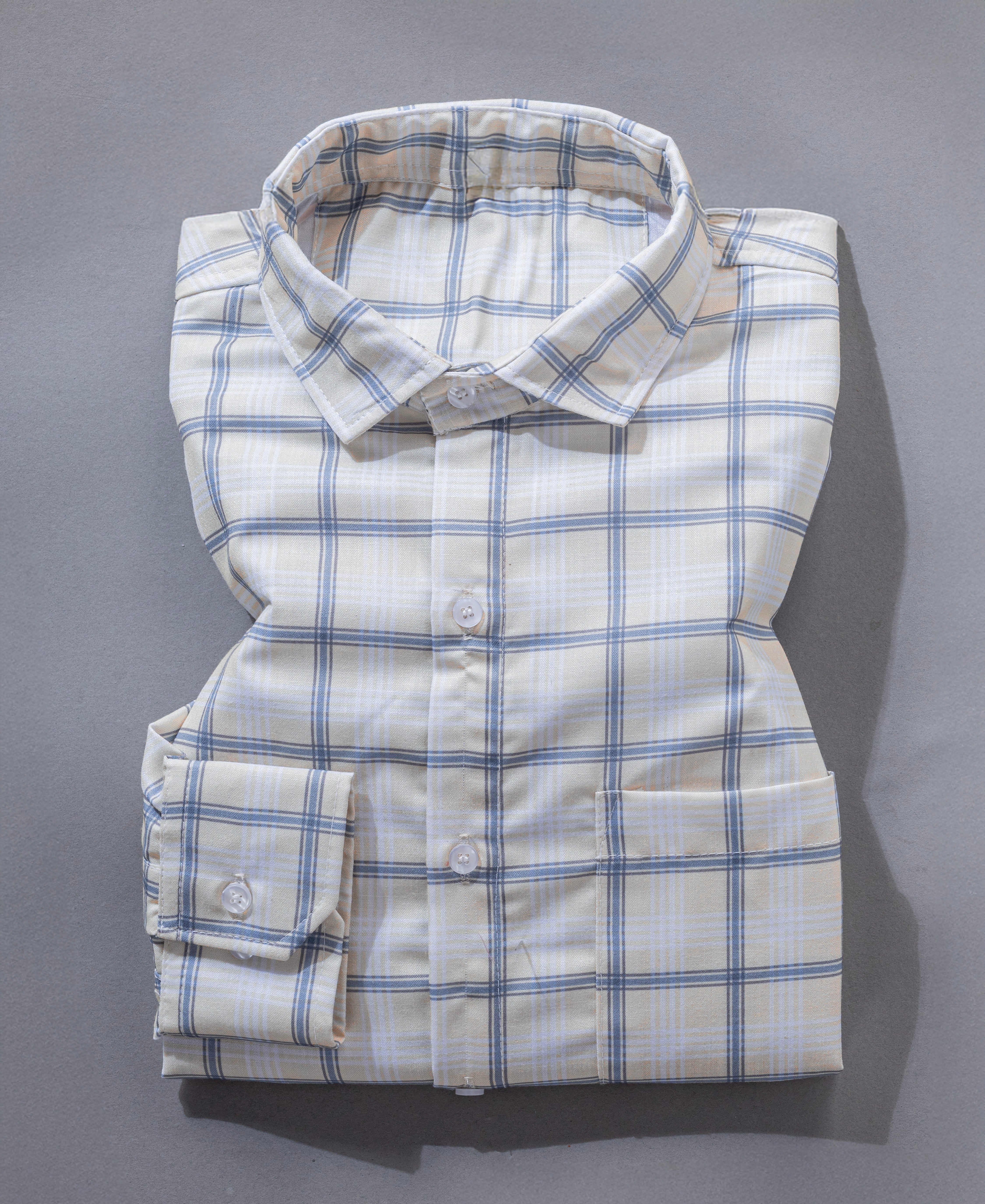 Checks Design Cotton Combo Shirt for Men