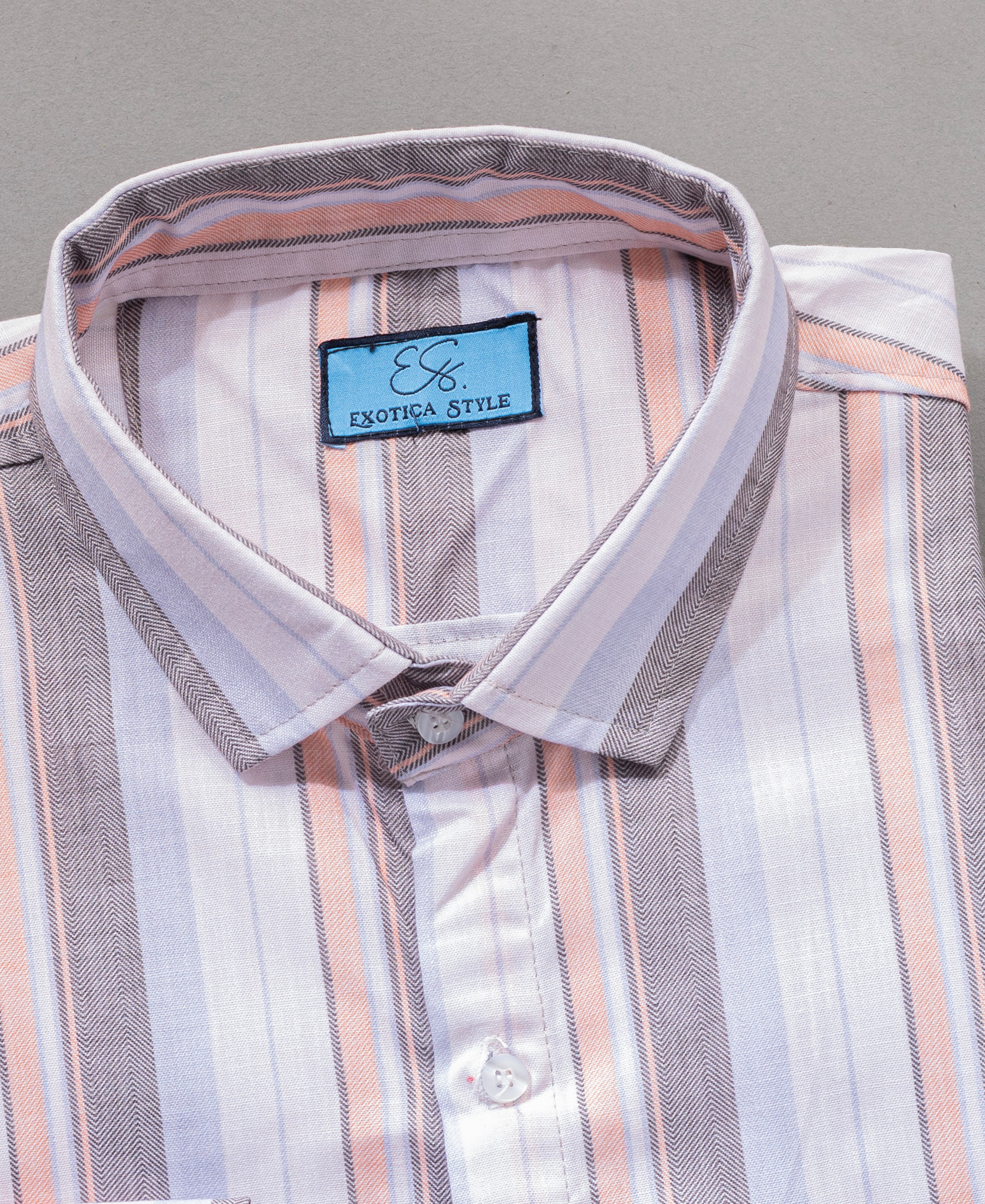 Men’s Cotton Striped Multicolour Shirt with Pocket