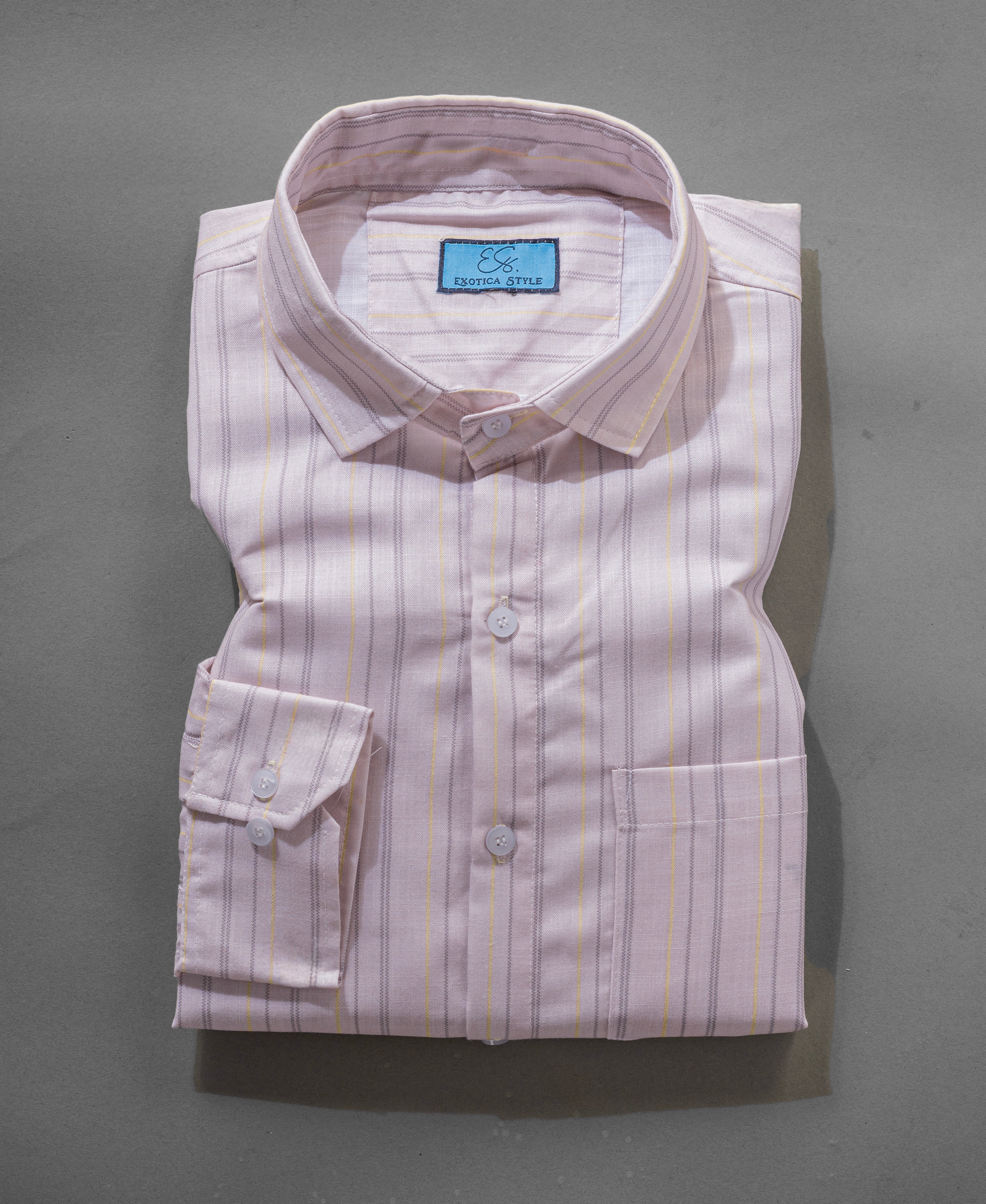 Men’s Cotton Striped Short Sleeve Casual Summer Shirt