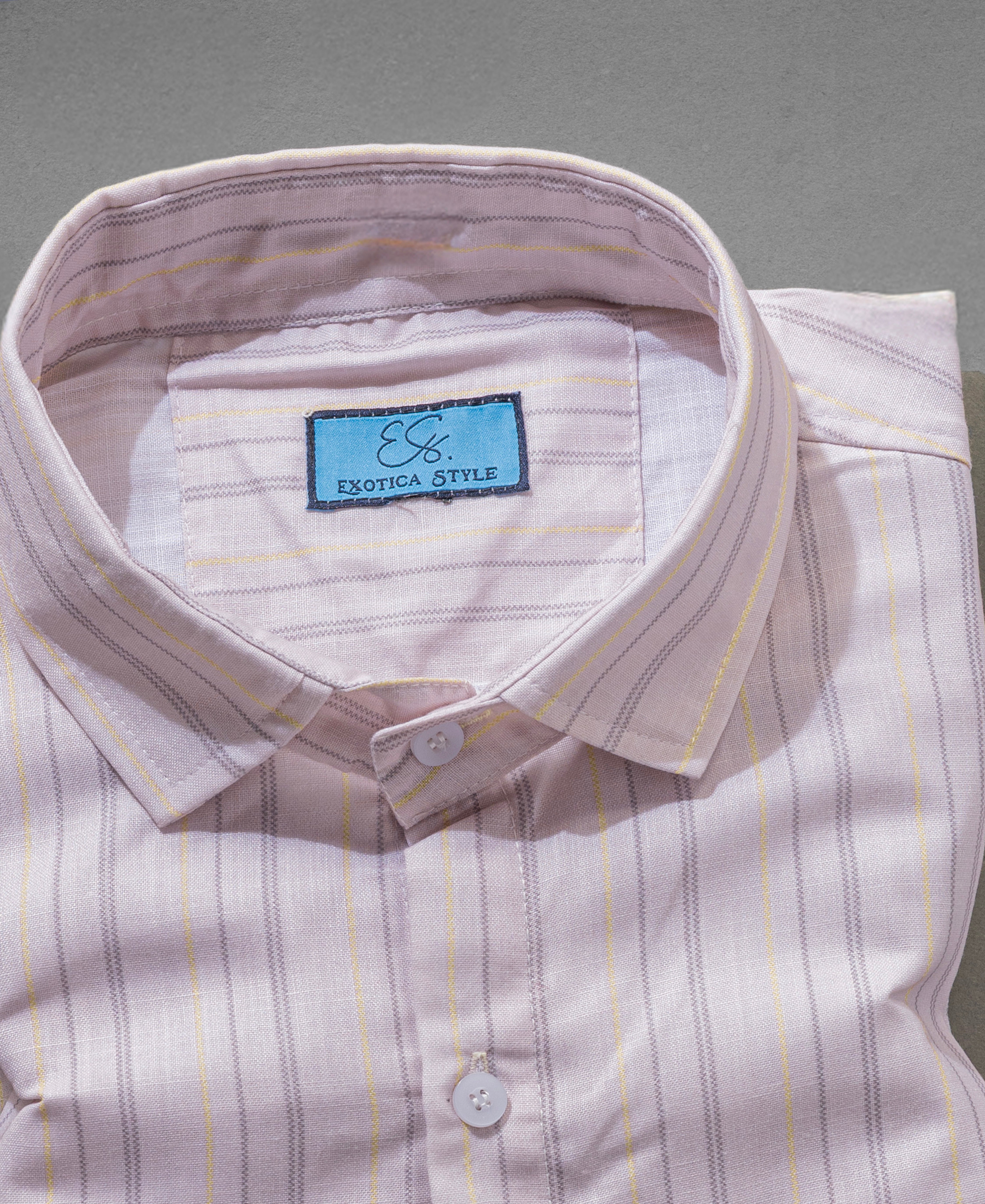 Men’s Cotton Striped Short Sleeve Casual Summer Shirt