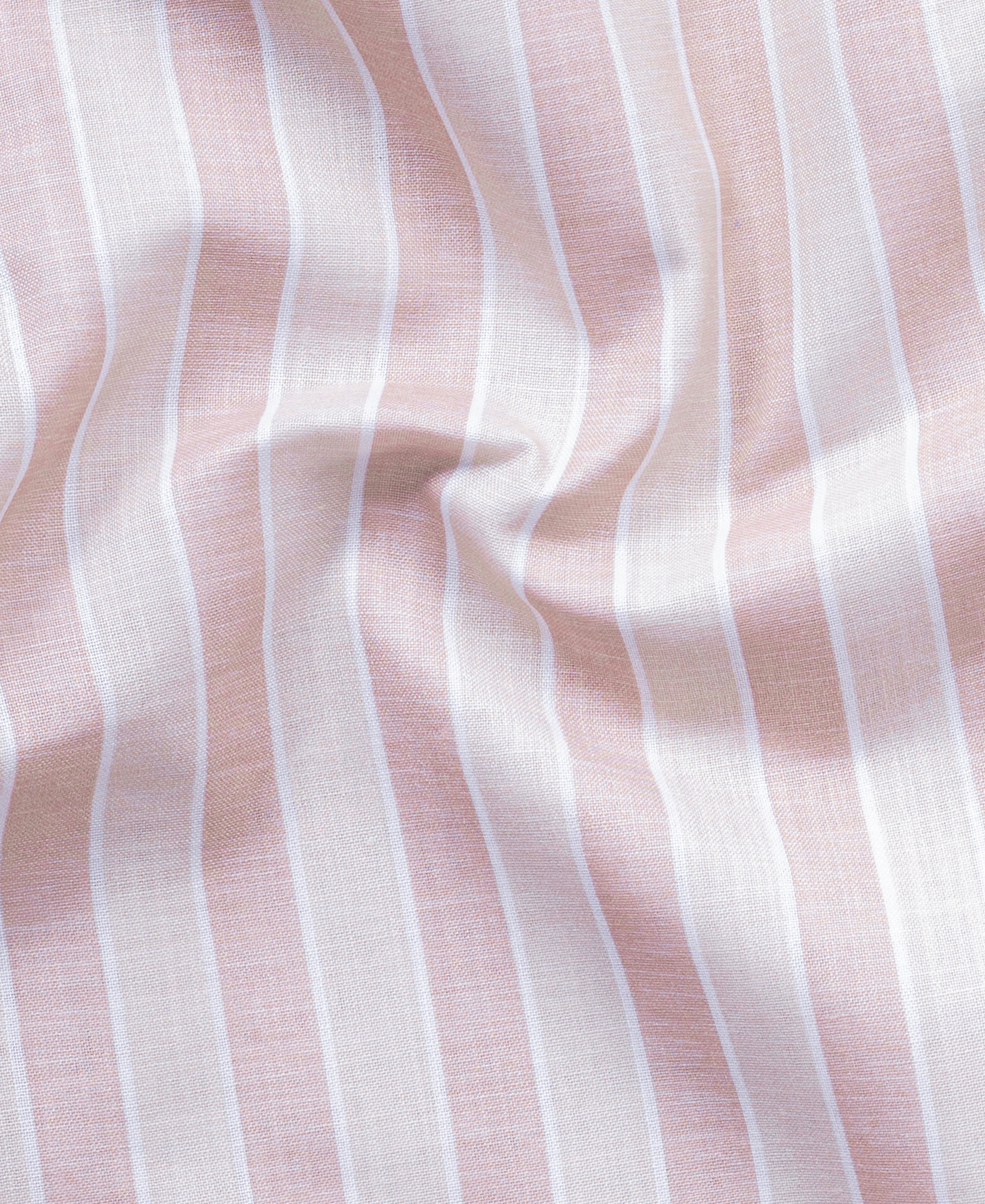 Beige Striped Cotton Shirt for Men Casual & Stylish Wear