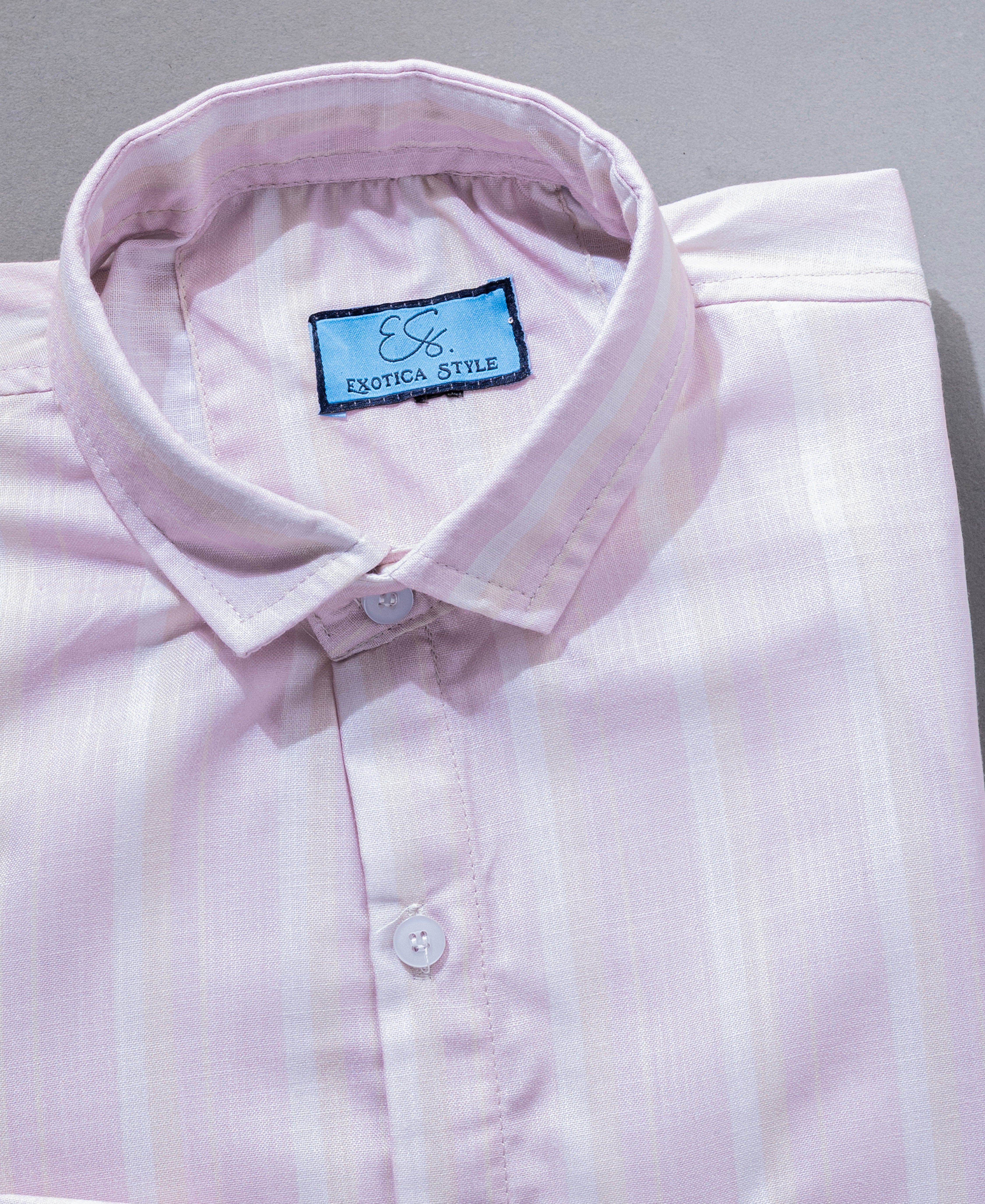 Soft Cotton Striped Pastel Pink Casual Shirt for Daily Wear
